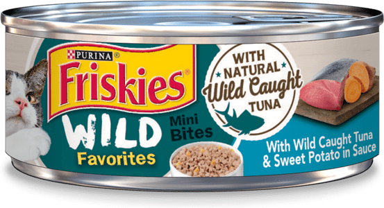 Friskies Wild Favorites Mini Bites With Wild Caught Tuna & Sweet Potato In Sauce